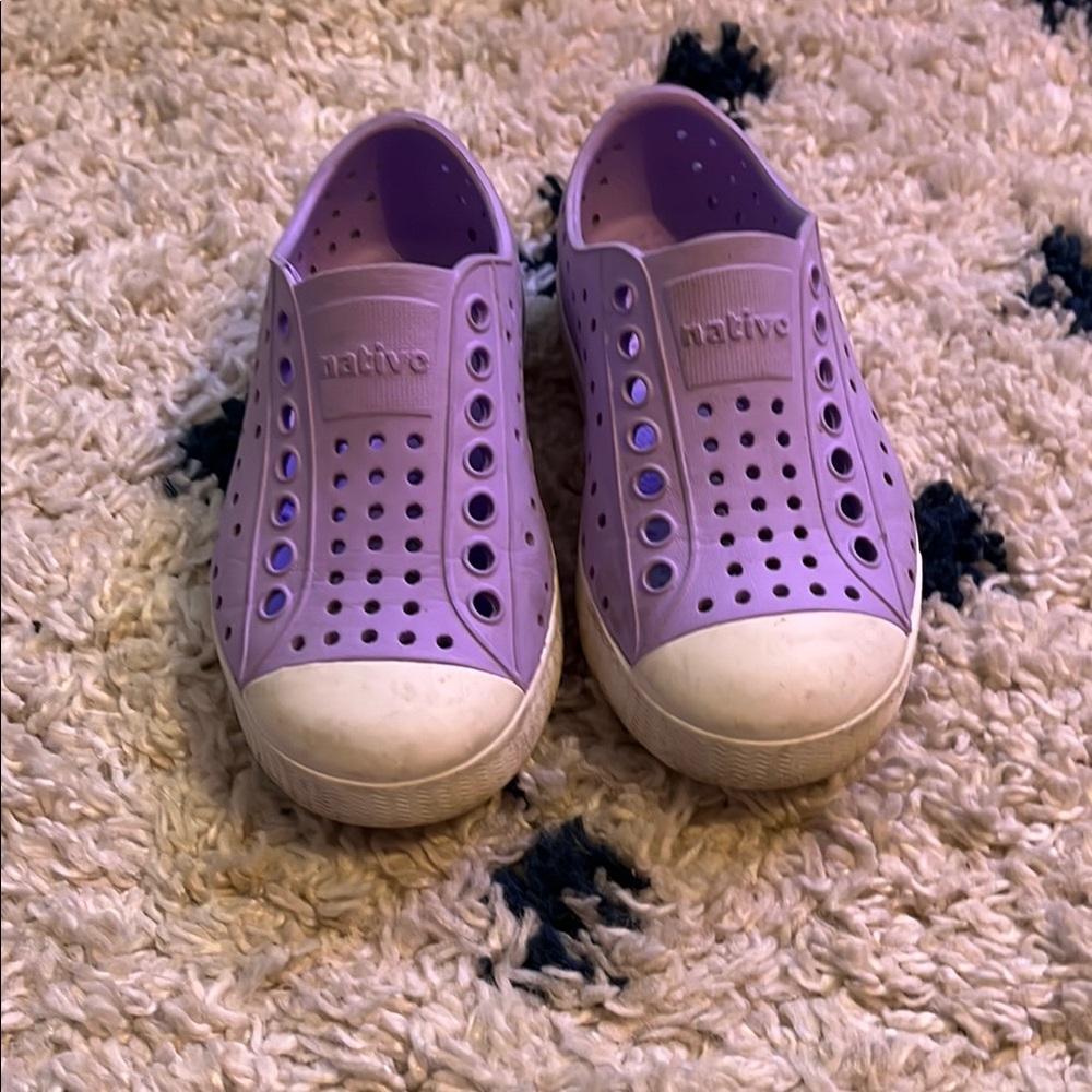 Native Water Shoes Purple and White Lightweight Design